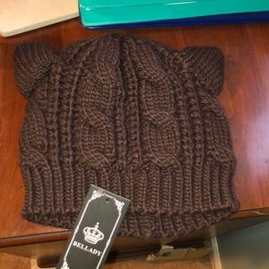 NWT Bellady Cute Cashmere Cat Eared Beanie!